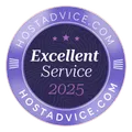 Hostadvice Excellent Service medal